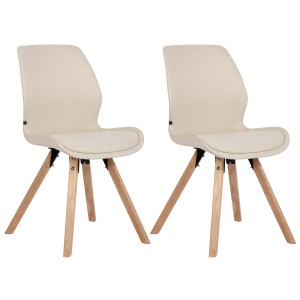 Lote 2 sillas de confidente KALI, estructura de madera, color negro