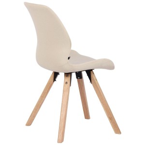 Lote 2 sillas de confidente KALI, estructura de madera, color negro