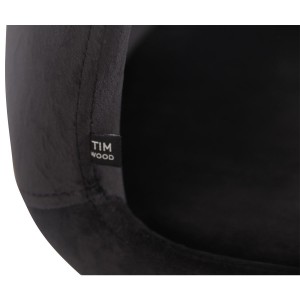 Lote 2 sillas de confidente KALI, estructura de madera, color negro