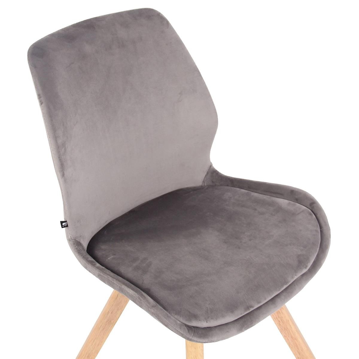 Lote 2 Sillas de Confidente KALI, Estructura de Madera, Asiento Tapizado, en Terciopelo color Negro