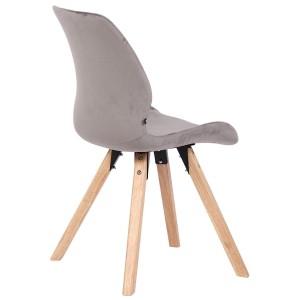 Lote 2 sillas de confidente KALI, estructura de madera, color negro