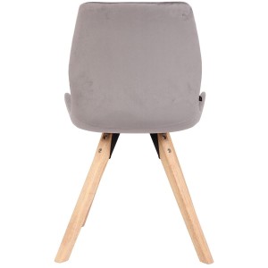 Lote 2 sillas de confidente KALI, estructura de madera, color negro