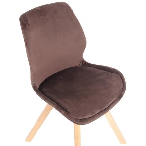 Lote 2 sillas de confidente KALI, estructura de madera, color negro