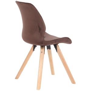 Lote 2 sillas de confidente KALI, estructura de madera, color negro