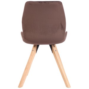 Lote 2 sillas de confidente KALI, estructura de madera, color negro