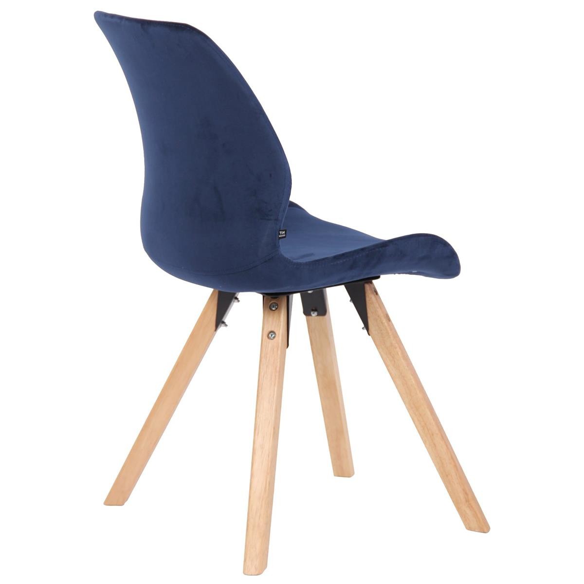 Lote 2 Sillas de Confidente KALI, Estructura de Madera, Asiento Tapizado, en Terciopelo color Negro