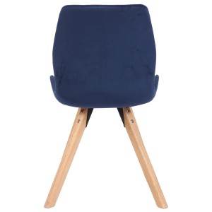 Lote 2 sillas de confidente KALI, estructura de madera, color negro