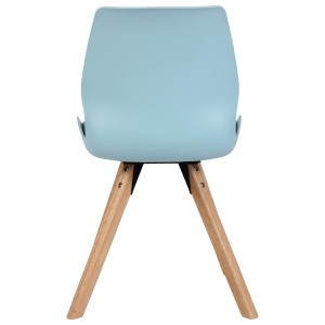 Lote 4 sillas de confidente KALI, estructura de madera, color negro
