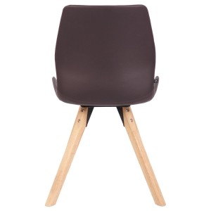 Lote 4 sillas de confidente KALI, estructura de madera, color negro