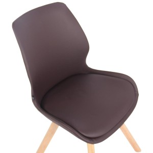 Lote 4 sillas de confidente KALI, estructura de madera, color negro