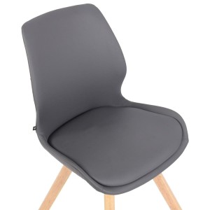 Lote 4 sillas de confidente KALI, estructura de madera, color negro