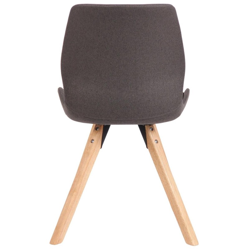 Lote 4 sillas de confidente KALI, estructura de madera, color negro
