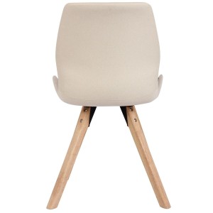 Lote 4 sillas de confidente KALI, estructura de madera, color negro