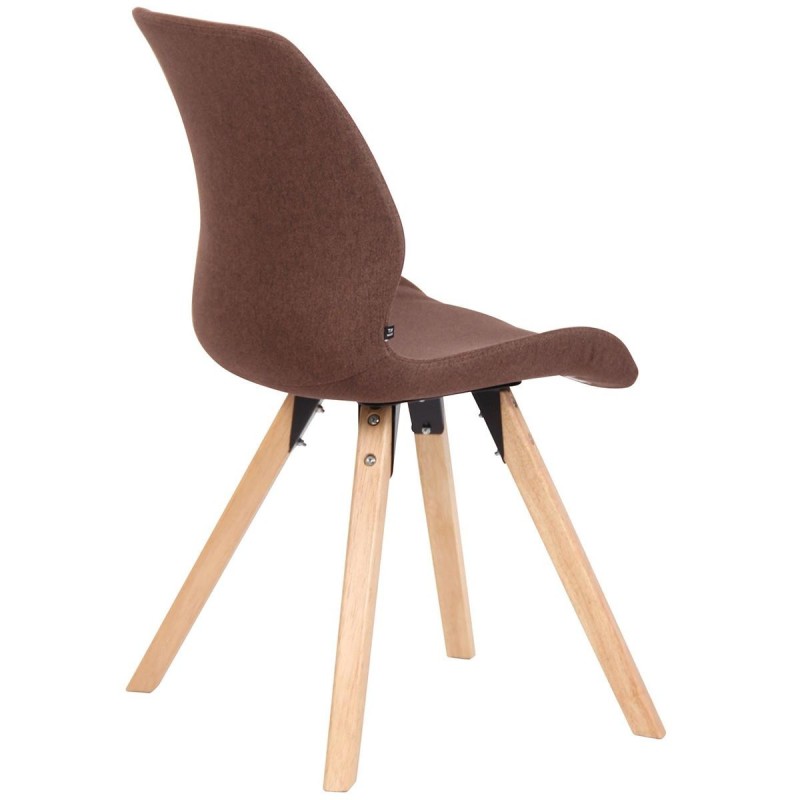 Lote 4 sillas de confidente KALI, estructura de madera, color negro