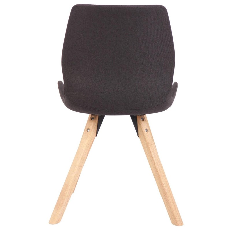Lote 4 sillas de confidente KALI, estructura de madera, color negro