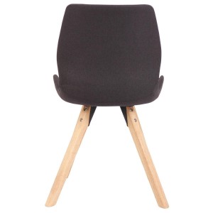 Lote 4 sillas de confidente KALI, estructura de madera, color negro