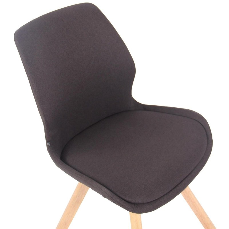 Lote 4 sillas de confidente KALI, estructura de madera, color negro