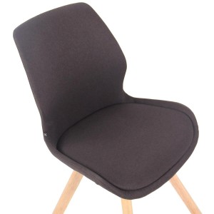 Lote 4 sillas de confidente KALI, estructura de madera, color negro