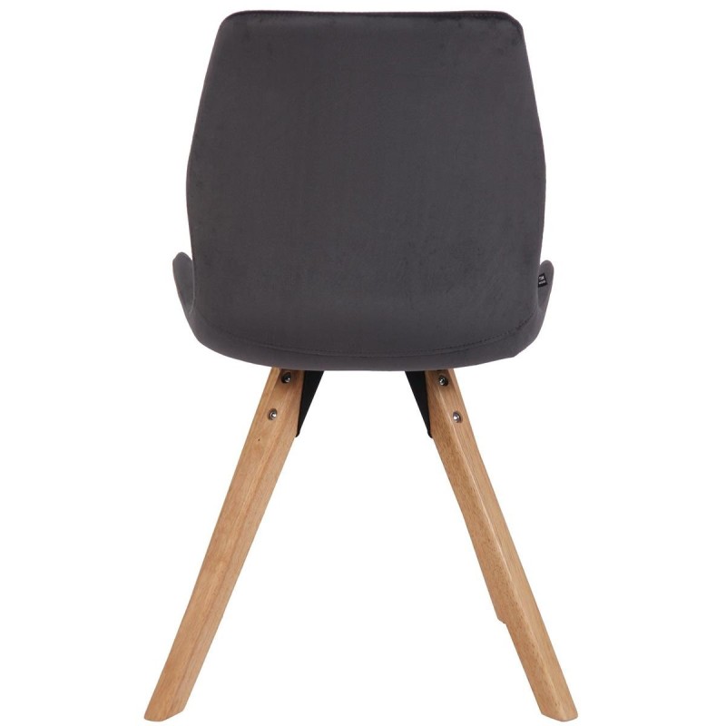Lote 4 sillas de confidente KALI, estructura de madera, color negro