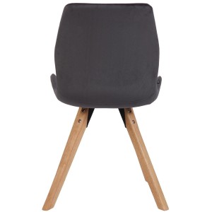 Lote 4 sillas de confidente KALI, estructura de madera, color negro