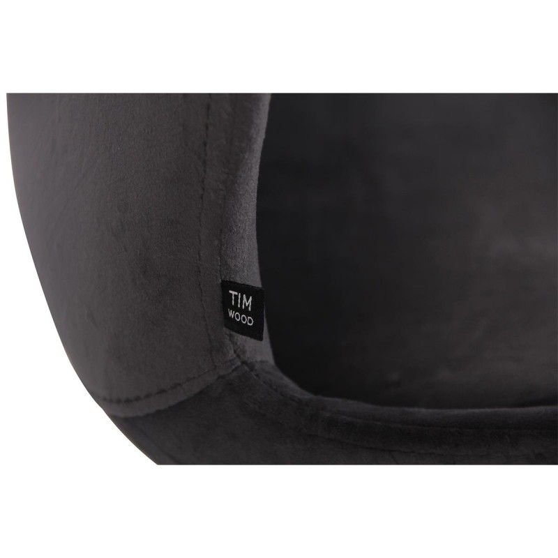 Lote 4 sillas de confidente KALI, estructura de madera, color negro