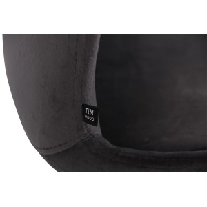 Lote 4 sillas de confidente KALI, estructura de madera, color negro