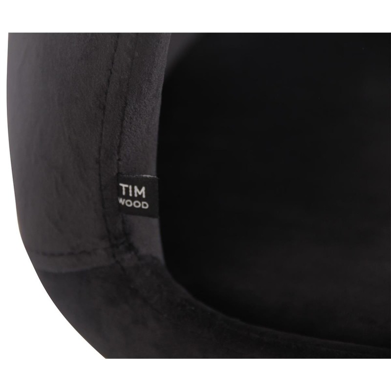 Lote 4 sillas de confidente KALI, estructura de madera, color negro