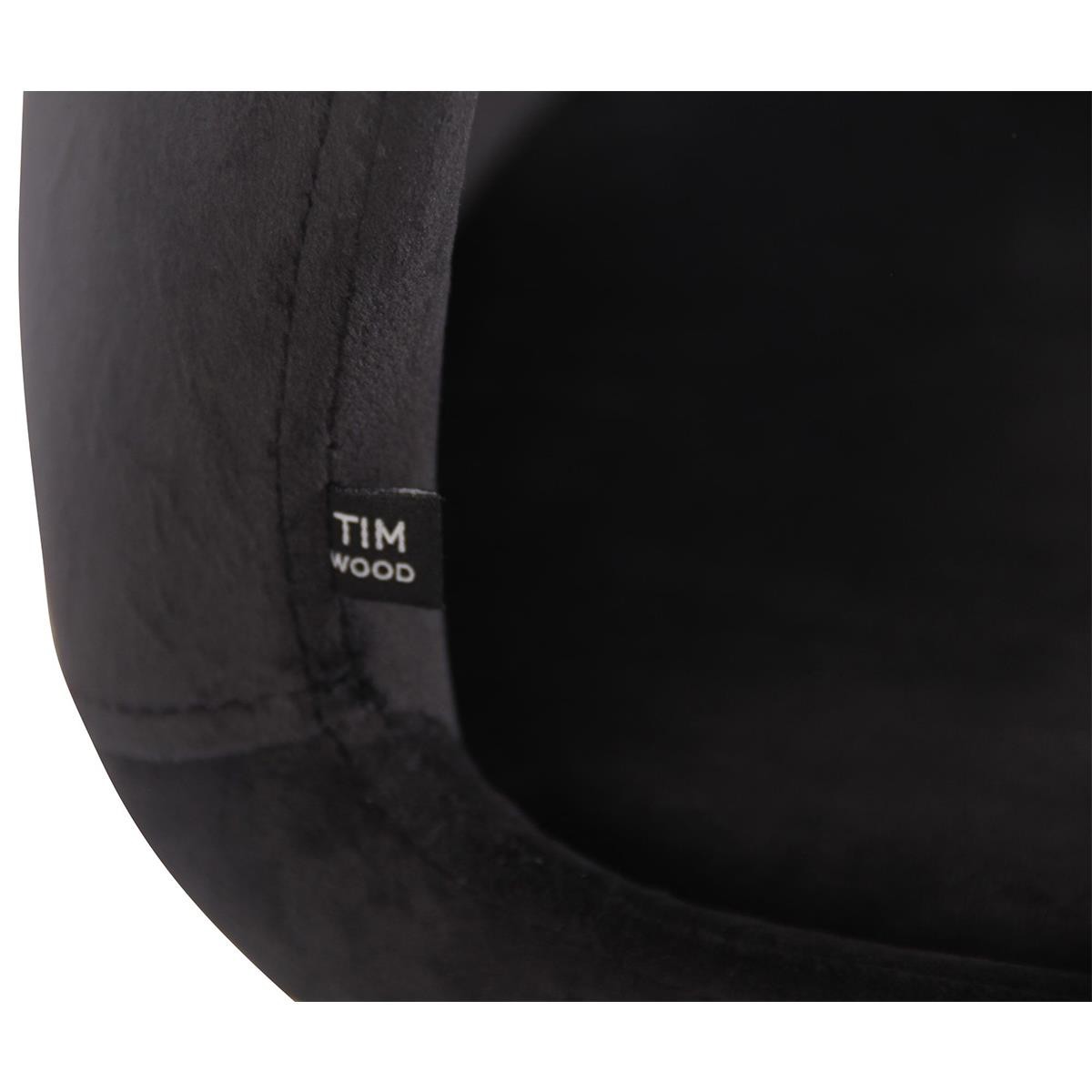 Lote 4 Sillas de Confidente KALI, Estructura de Madera, Asiento Tapizado, en Terciopelo color Negro