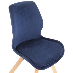 Lote 4 sillas de confidente KALI, estructura de madera, color negro