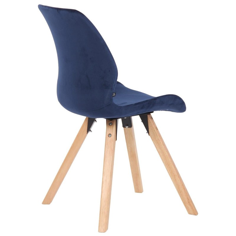 Lote 4 sillas de confidente KALI, estructura de madera, color negro