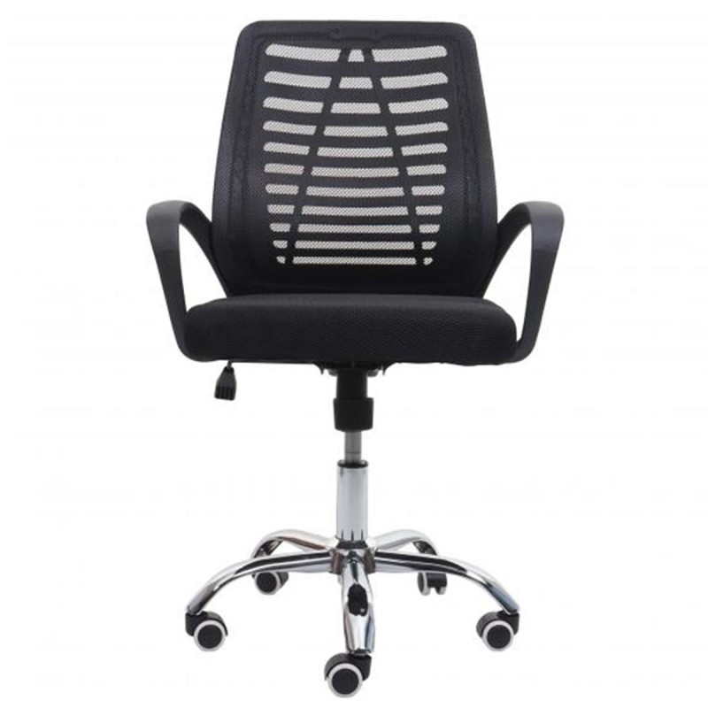 Silla de oficina TAMIA con asiento acolchado, en negro
