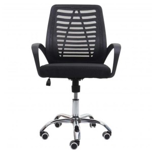 Silla de oficina TAMIA con asiento acolchado, en negro