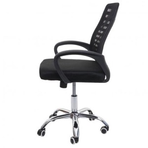 Silla de oficina TAMIA con asiento acolchado, en negro
