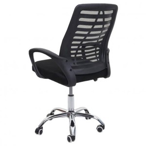 Silla de oficina TAMIA con asiento acolchado, en negro
