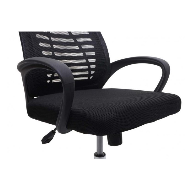 Silla de oficina TAMIA con asiento acolchado, en negro
