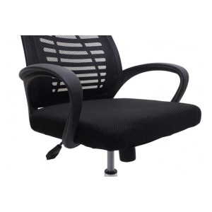 Silla de oficina TAMIA con asiento acolchado, en negro