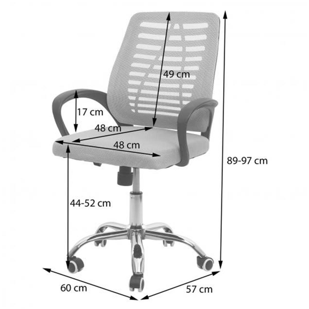 Silla de Oficina TAMIA, Respaldo ergonómico, Asiento Acolchado, Color Negro