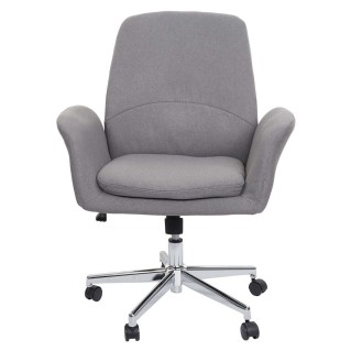 Silla de oficina MADISON, Gran acolchado, en tela color gris 2