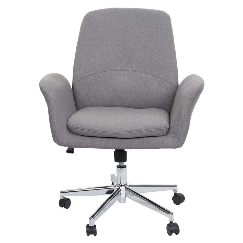 Silla de oficina MADISON, Gran acolchado, en tela color gris