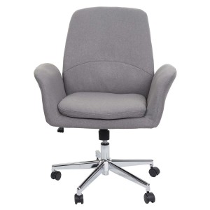Silla de oficina MADISON, Gran acolchado, en tela color gris