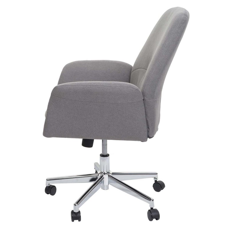 Silla de oficina MADISON, Gran acolchado, en tela color gris