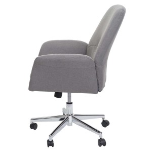 Silla de oficina MADISON, Gran acolchado, en tela color gris