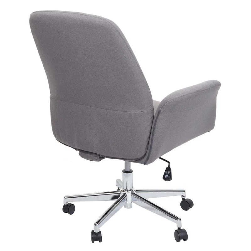 Silla de oficina MADISON, Gran acolchado, en tela color gris