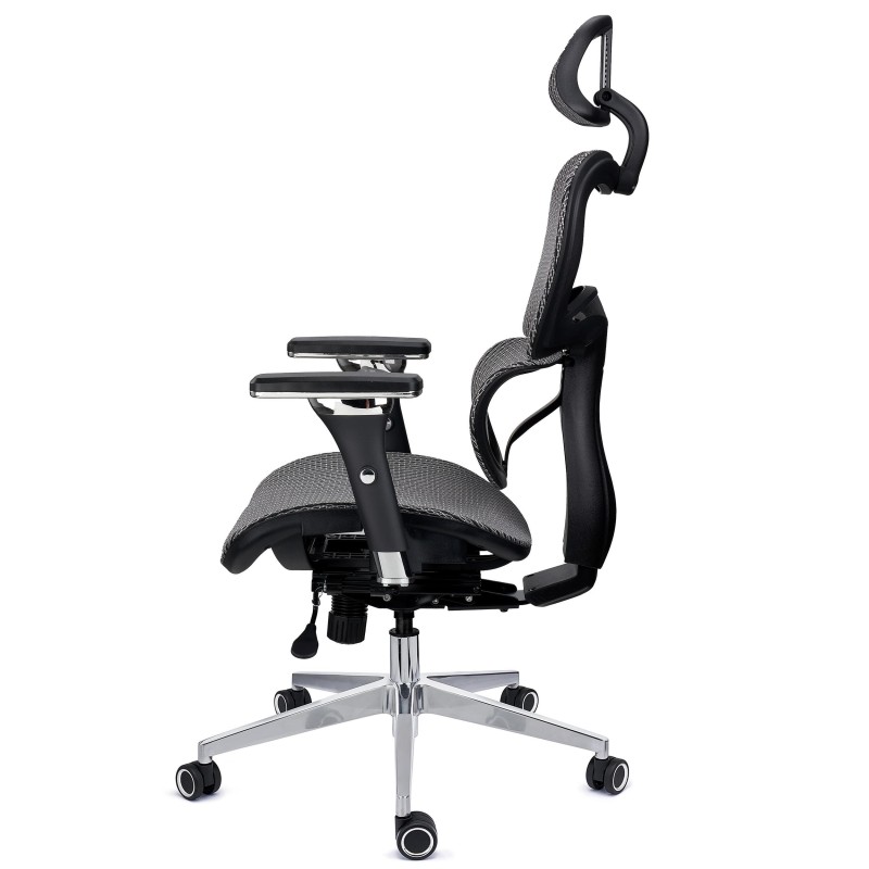 Sila de oficina ergonómica VICTORY PRO, uso profesional 8h, negro