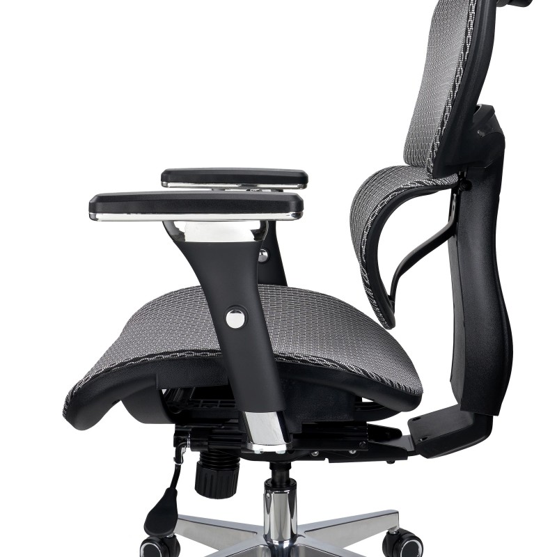 Sila de oficina ergonómica VICTORY PRO, uso profesional 8h, negro