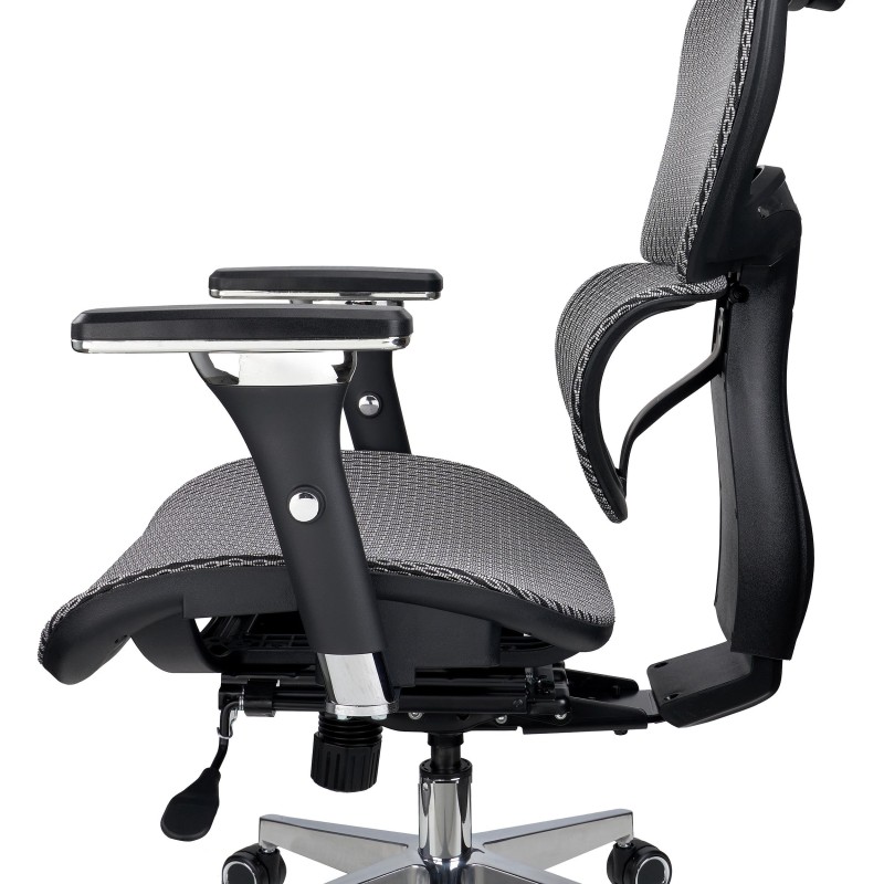 Sila de oficina ergonómica VICTORY PRO, uso profesional 8h, negro
