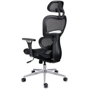 Sila de oficina ergonómica VICTORY PRO, uso profesional 8h, negro