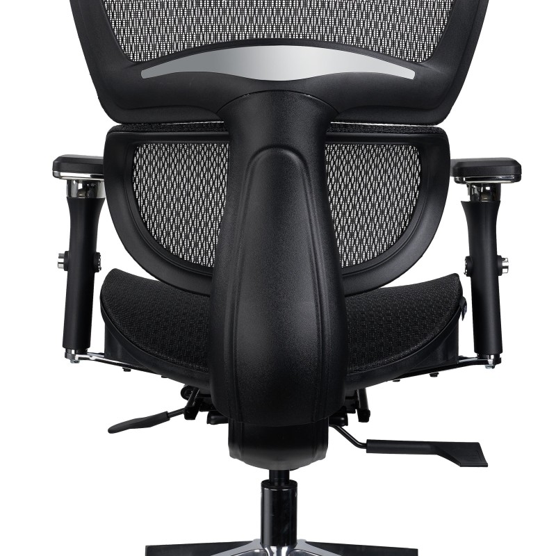 Sila de oficina ergonómica VICTORY PRO, uso profesional 8h, negro