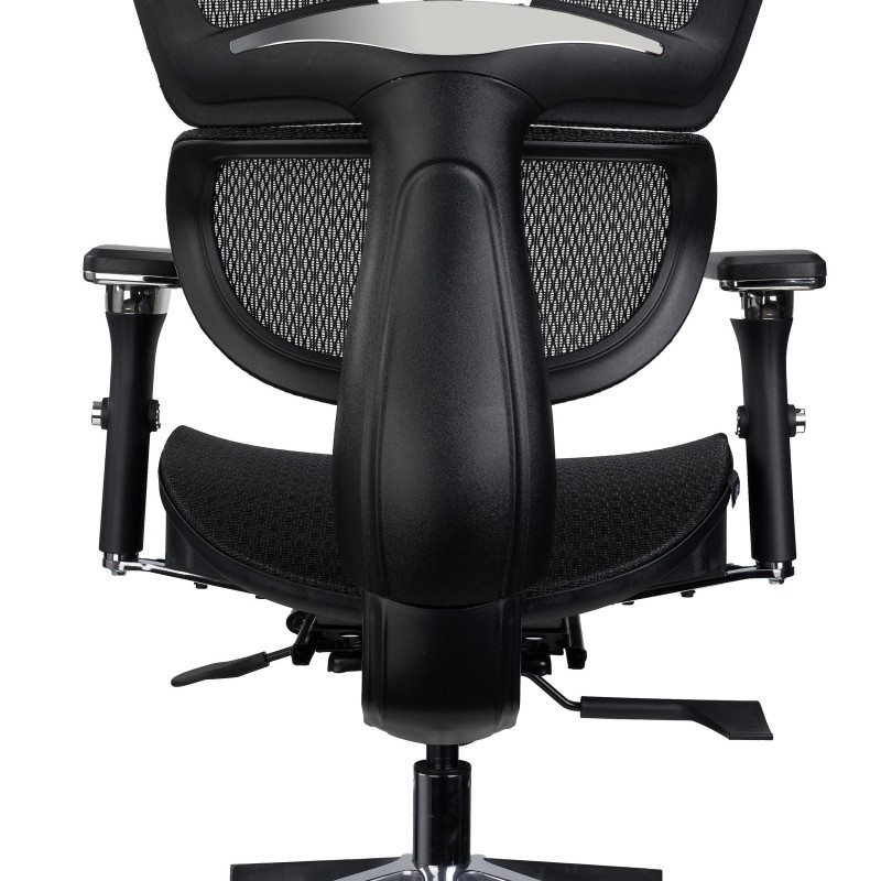 Sila de oficina ergonómica VICTORY PRO, uso profesional 8h, negro