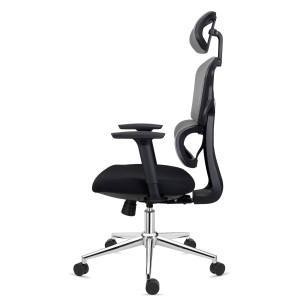 Silla de oficina ergonómica SIDNEY, uso 8 horas, en negro